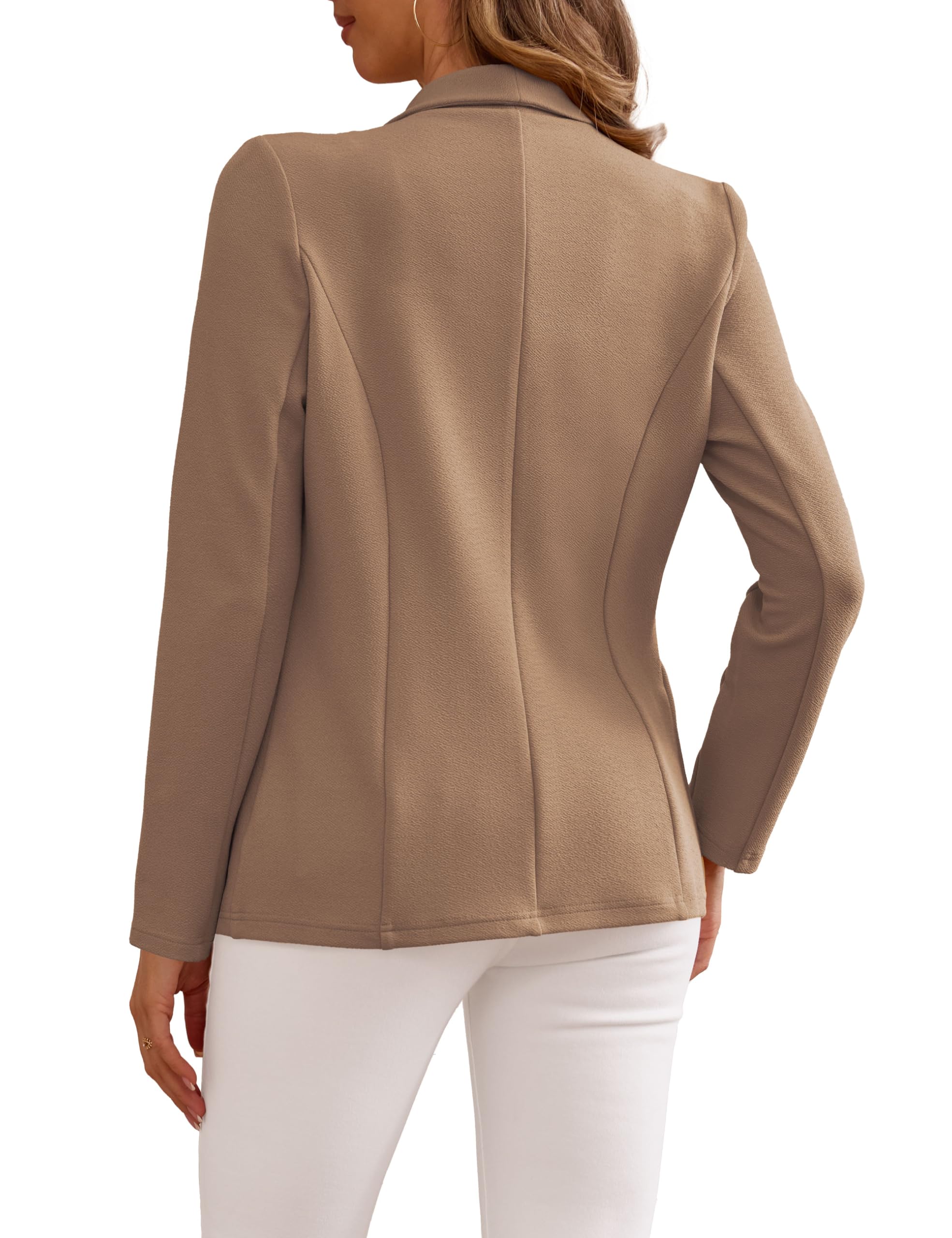 Ahlaray Women's Blazer Business Casual Lapel Collar Long Sleeve Open Front Work Office Suit Jackets Blazer, S-XL