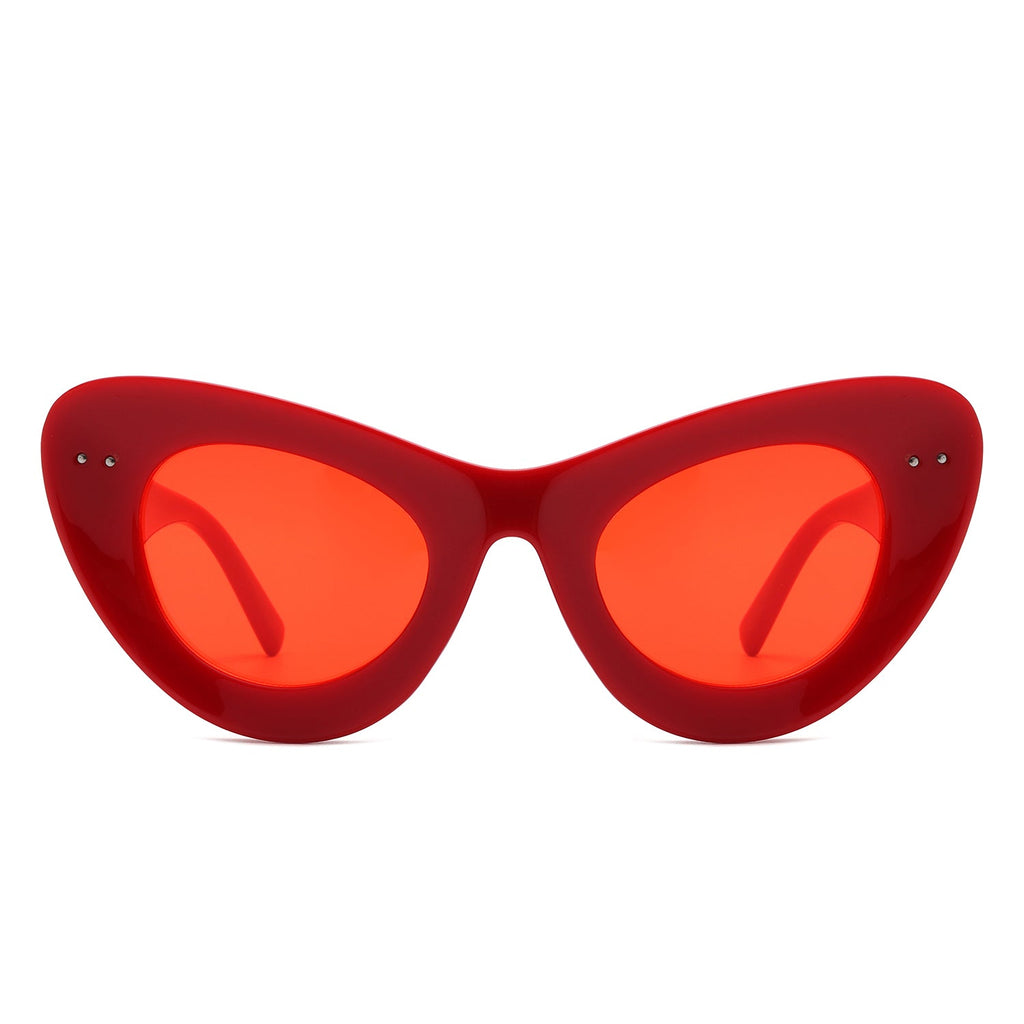 Luminara - Retro Round Cat Eye Women Fashion Sunglasses