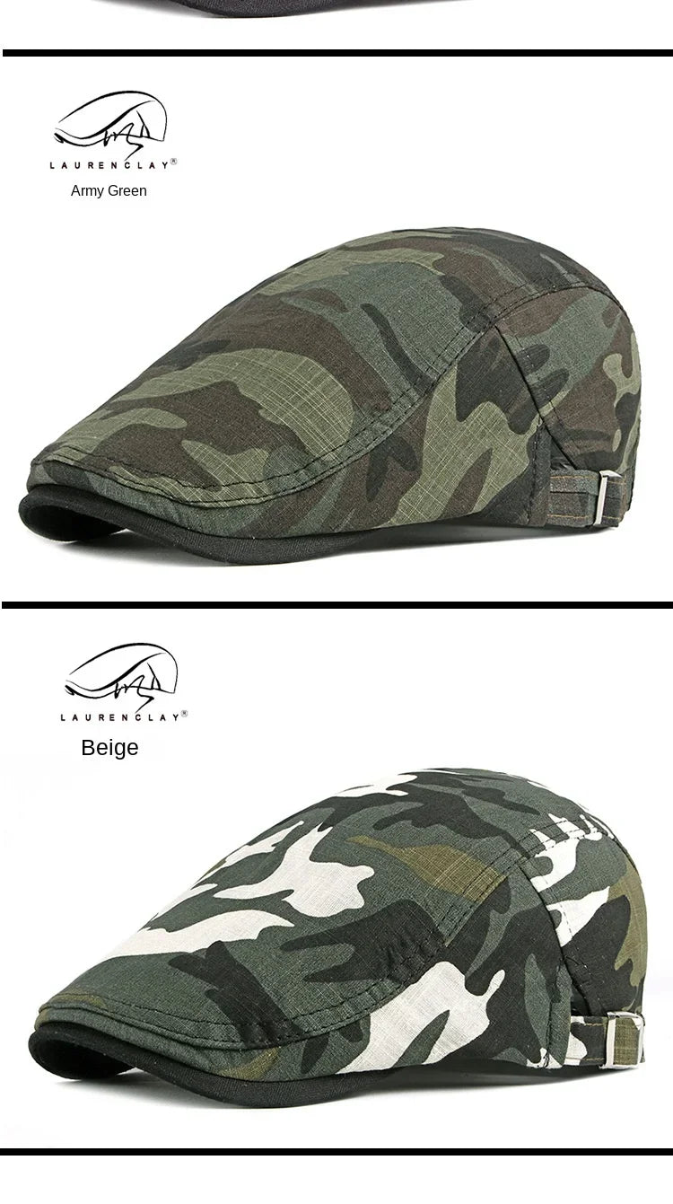 Camo Newsboy Cap