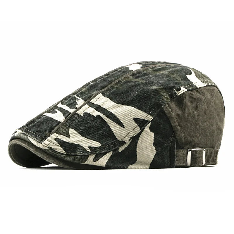 Camo Newsboy Cap