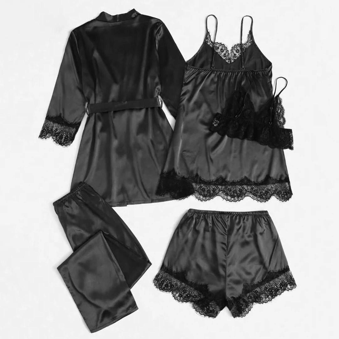 The Satin Robe Set