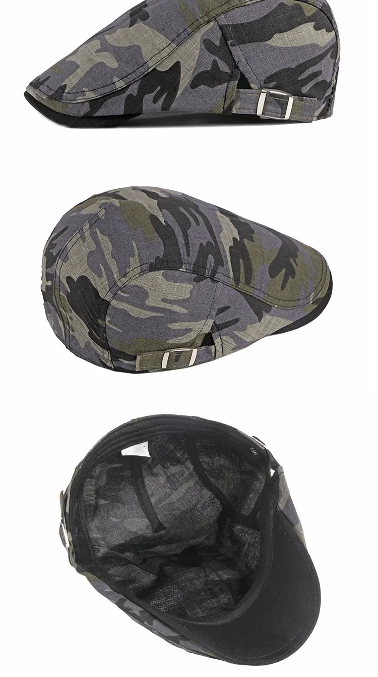 Camo Newsboy Cap