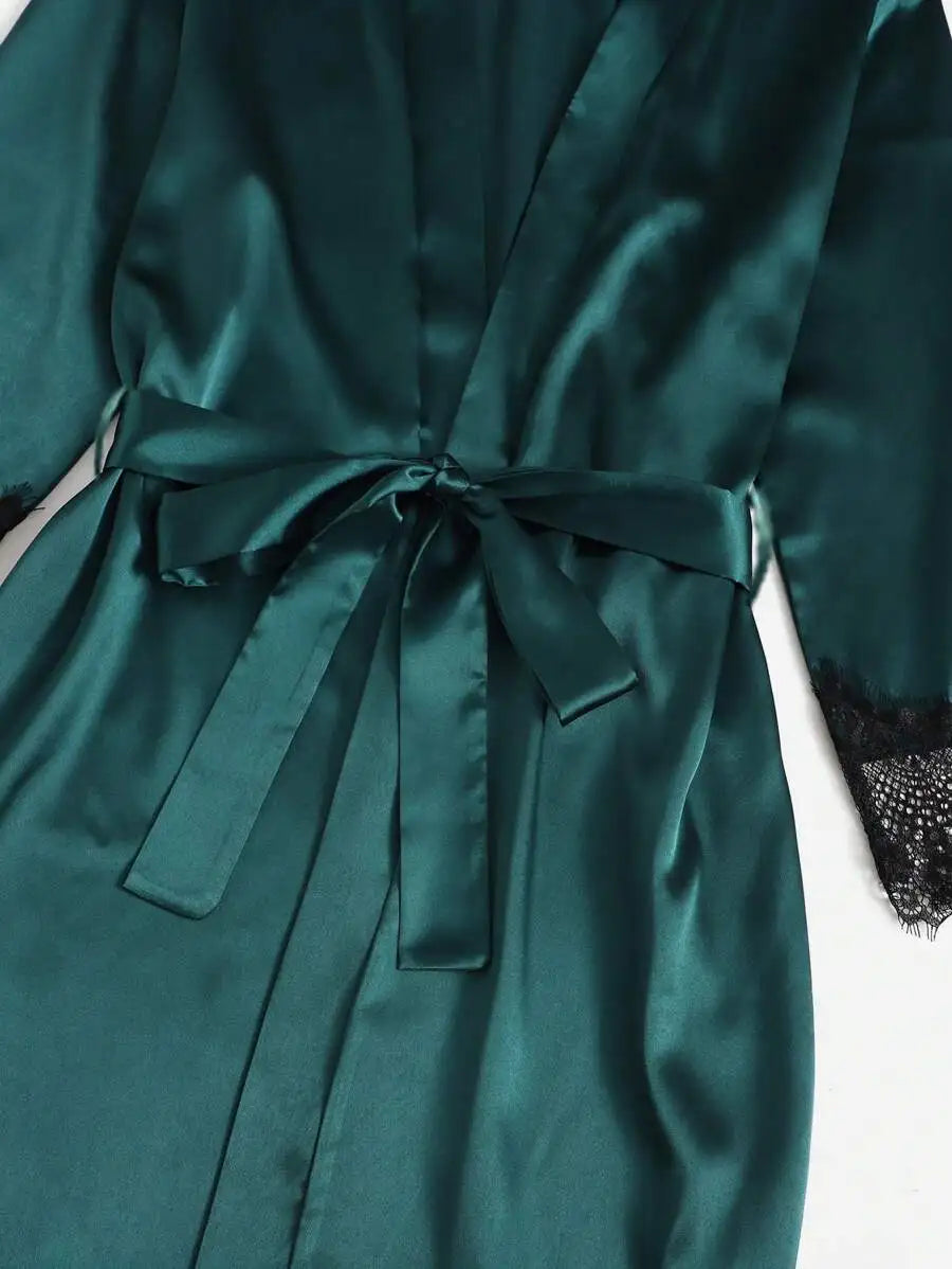 The Satin Robe Set