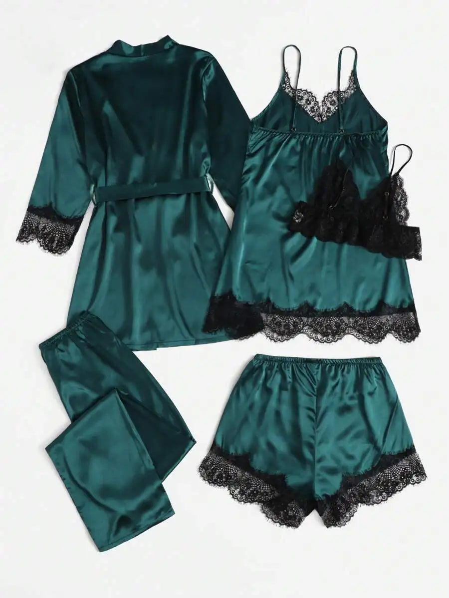 The Satin Robe Set