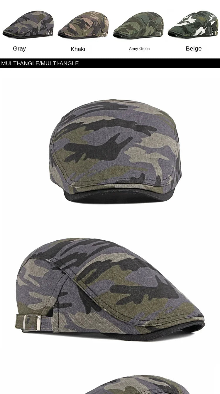 Camo Newsboy Cap
