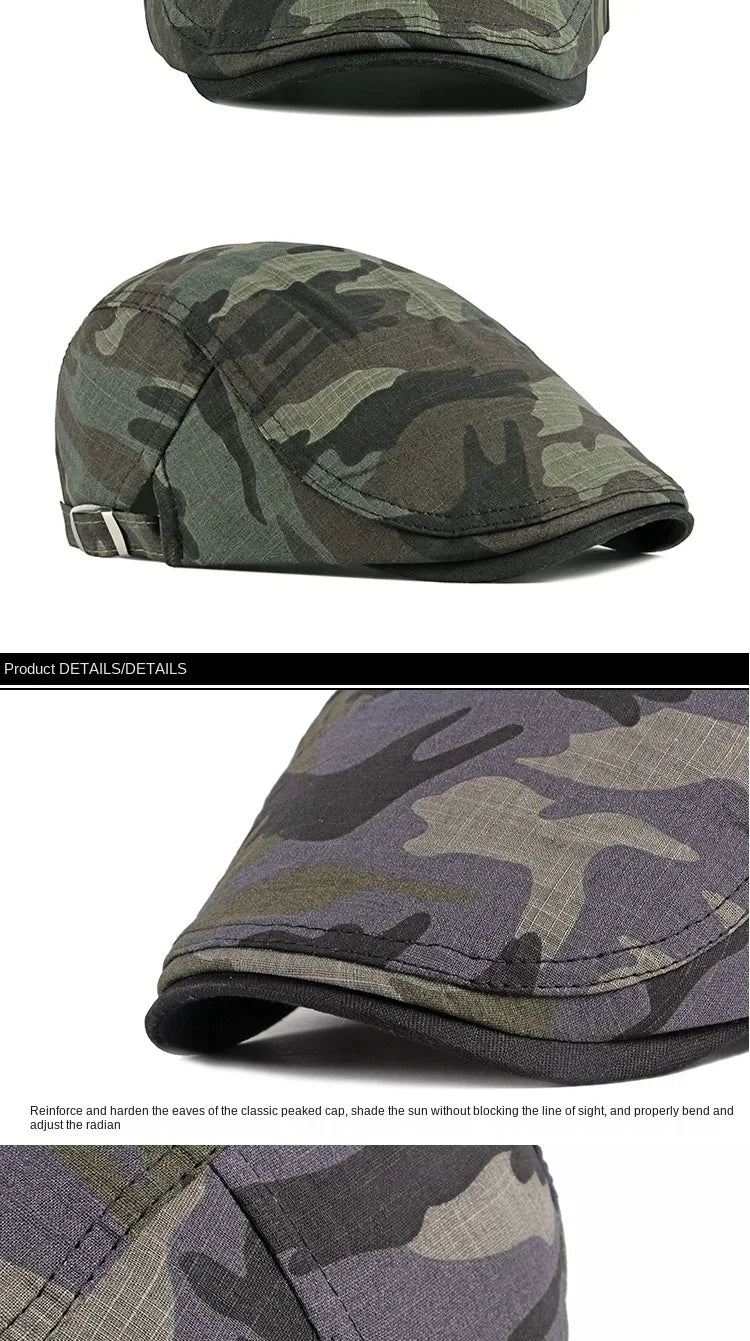 Camo Newsboy Cap